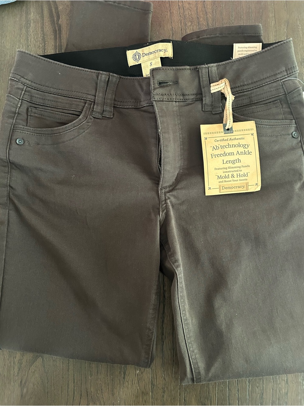 Democracy Women’s Ab-technology Freedom Ankle Pants in Chocolate Brown